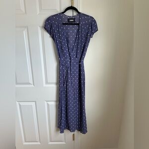 Reformation Purple Polka Dot Midi Dress
